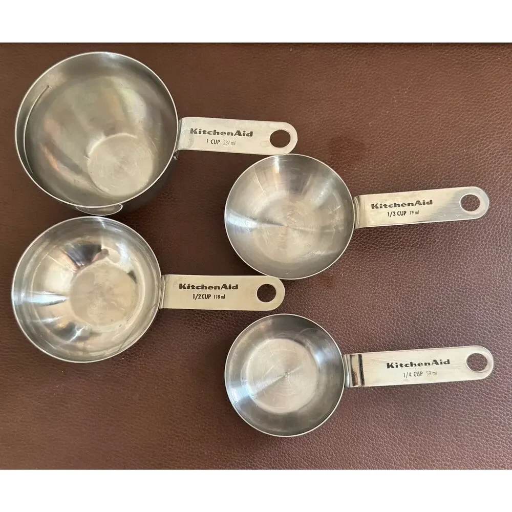 KitchenAid Professional Stainless Steel Measuring Cups Set of 4 Baking Cooking